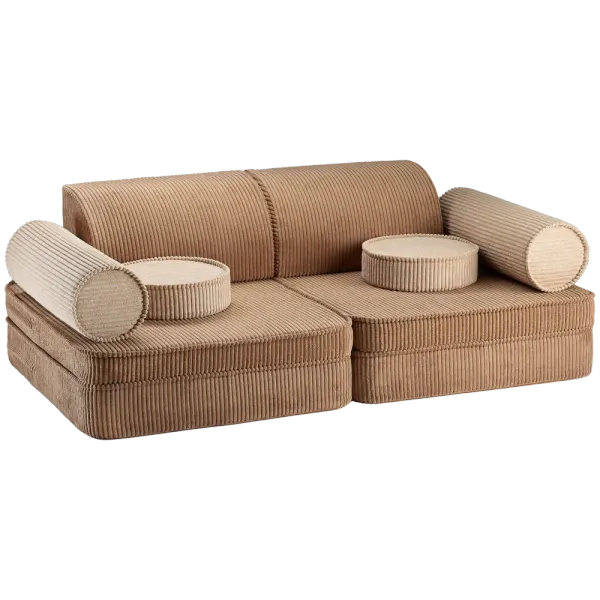Wigiwama Settee - Modular Kids Sofa - Toffee