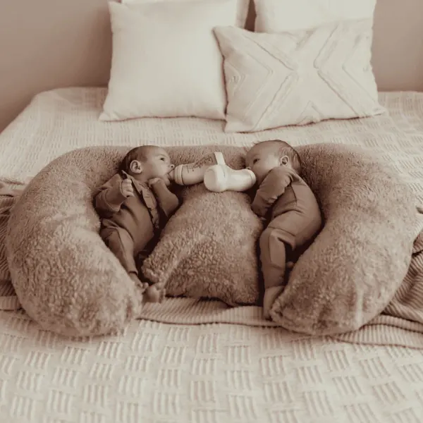 Ilmaha Nursing Pillow TWINS - Teddy Taupe 2