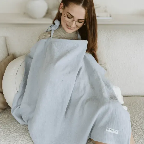 ILMAHA Feeding & Nursing Cover Light Grey 2