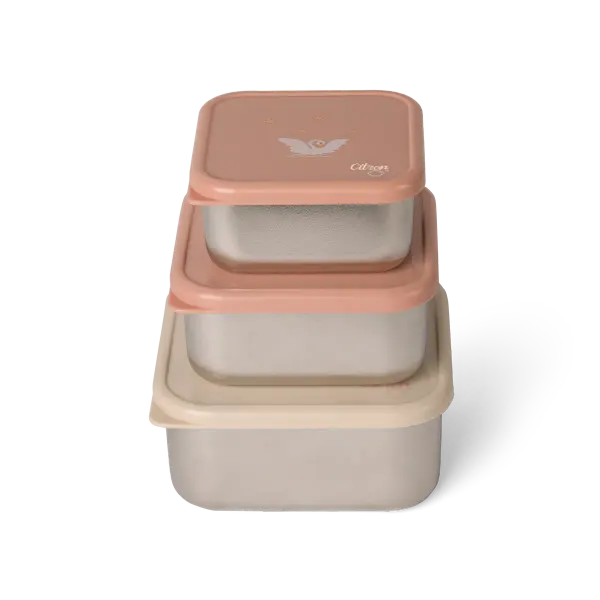 CITRON Stainless Steel Nesting Stackable Lunchbox - Ballerina