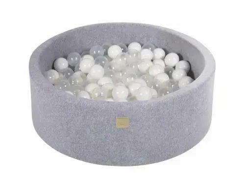 MeowBaby® Grey Storm Round Ball Pit + 200 balls