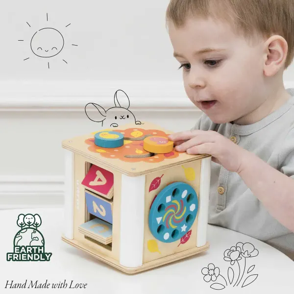 Educational Wooden Activity Cube 2