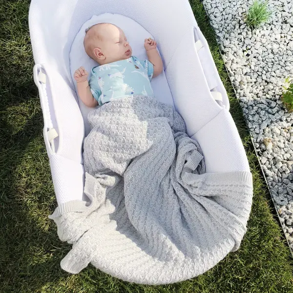 Maylily Bamboolove Summer Air Blanket - Light Blue 2 Maylily Bamboolove Summer Air Blanket - Light Blue 2