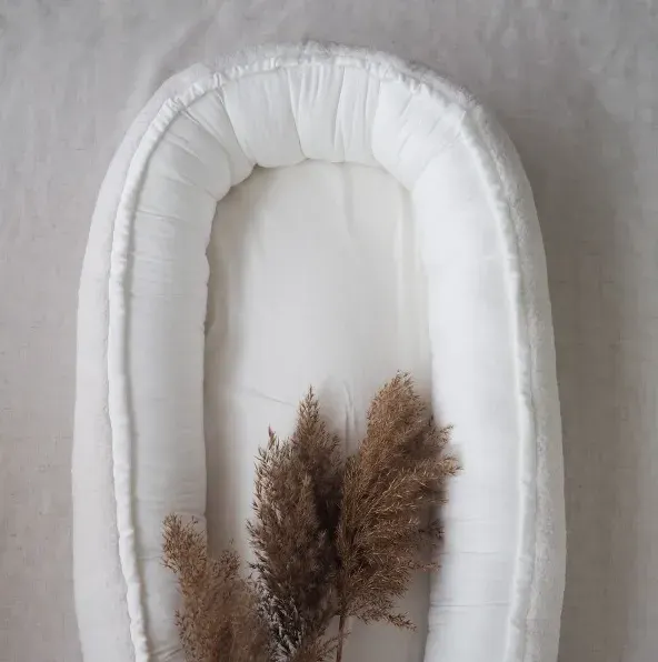 MAYLILY Premium Bamboo Baby Nest - Teddy Cream