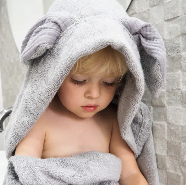 MAYLILY Bamboo Hooded Towel Grey 2