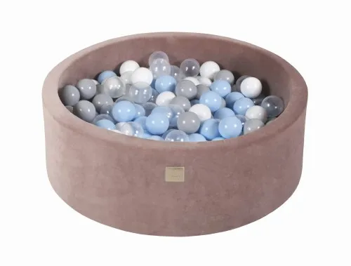 MeowBaby® Blue Bubbly Velvet Round Ball Pit + 200 balls MeowBaby® Blue Bubbly Velvet Round Ball Pit + 200 balls