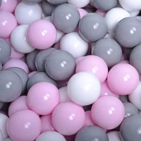 MeowBaby® Grey Princess Round Ball Pit + 200 balls 2