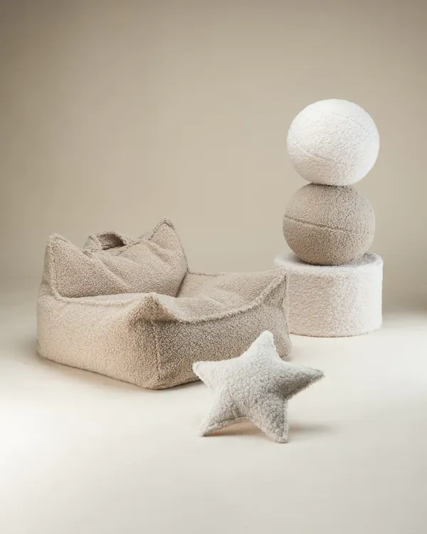 Wigiwama Beanbag Chair - Biscuit Teddy Boucle 2