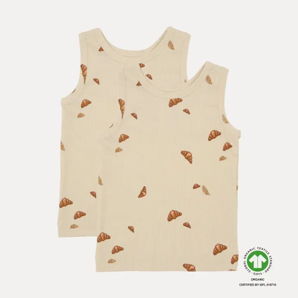 VACVAC Studio - Organic 2 Pack Vests - Croissant - CARL