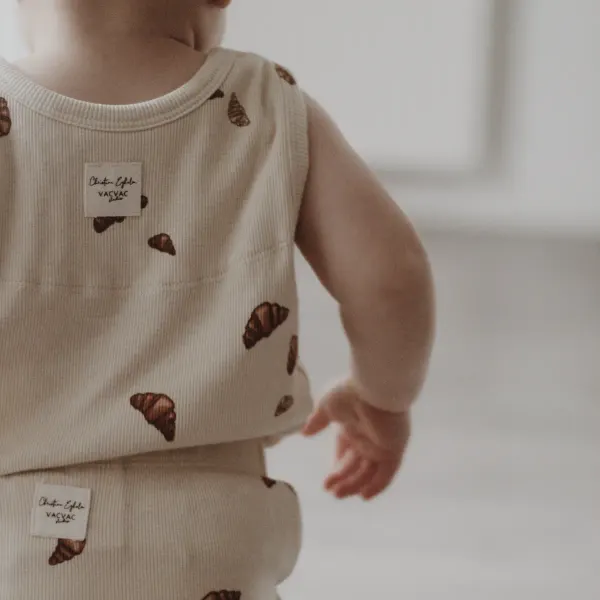 VACVAC Studio - Organic 2 Pack Vests - Croissant - CARL 2