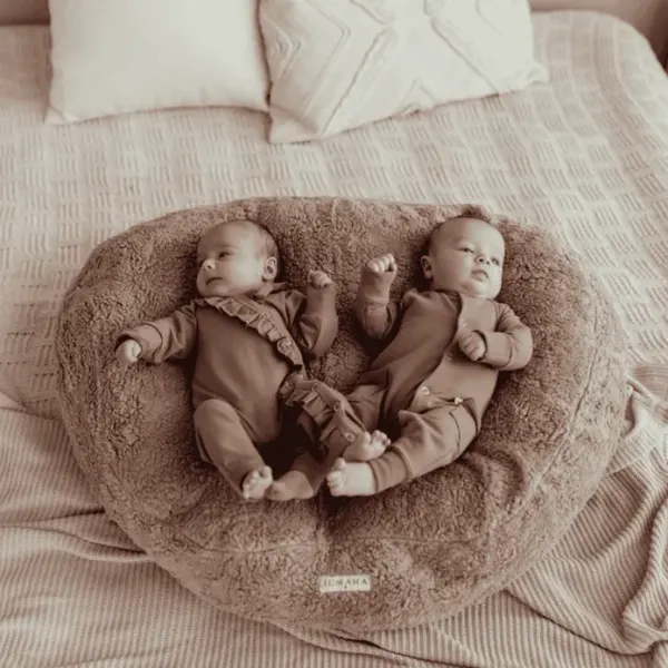 Ilmaha - Relax cover for feeding pillow TWINS - Teddy Taupe 2