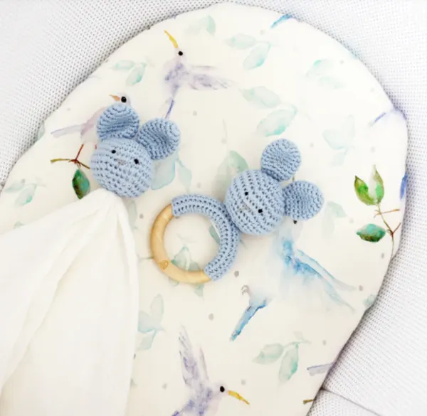 MAYLILY Bamboo Pram (Carrycot) Sheet -Fawns 2