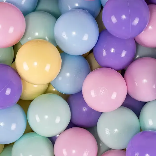 MeowBaby® Rainbow Cotton Round Ball Pit + 250 balls 2