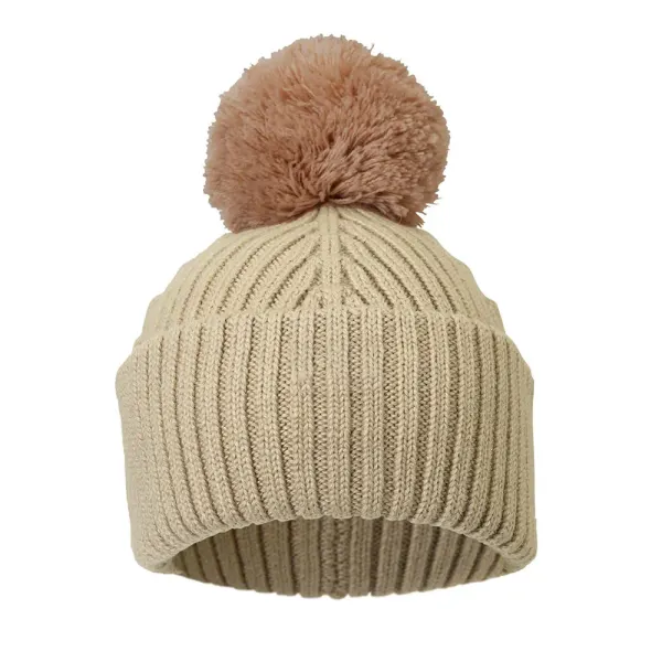 ELODIE - Wool Beanie - Pure Khaki - 6-12 Months