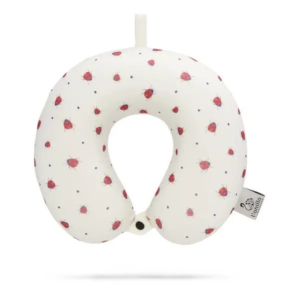 Vanilla Copenhagen Neck Travel Pillow - Toddler -Ladybugs