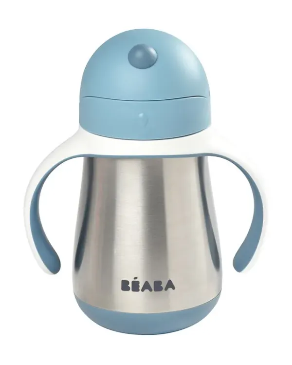 BEABA Stainless Steel Cup Straw 250ml - Blue