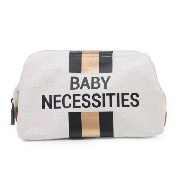 Childhome - Baby Necessities Toiletry Bag - White/Black/Gold