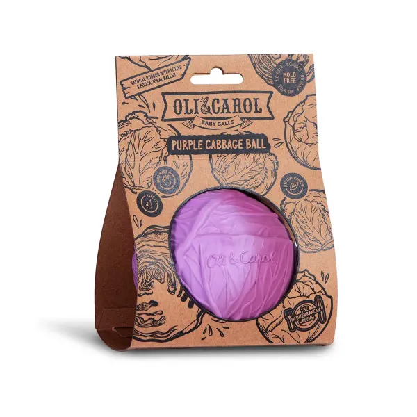 Oli & Carol Purple Cabbage Sensorial Ball, Baby Teether & Bath Toy 2