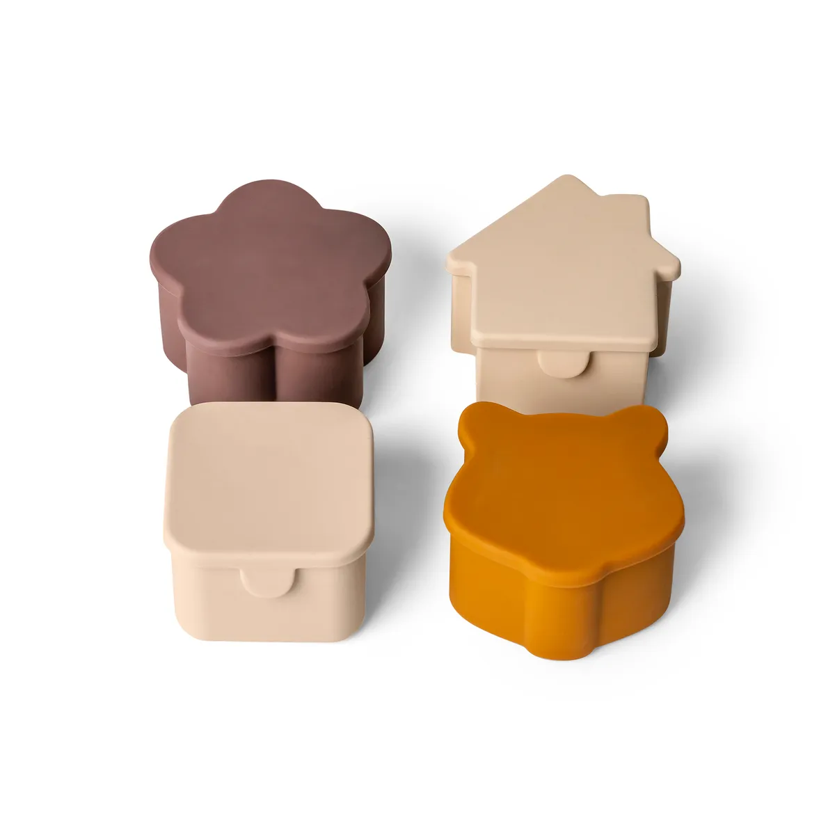 CITRON Silicone Lunchbox Organiser - Beige/Plum/Caramel CITRON Silicone Lunchbox Organiser - Beige/Plum/Caramel