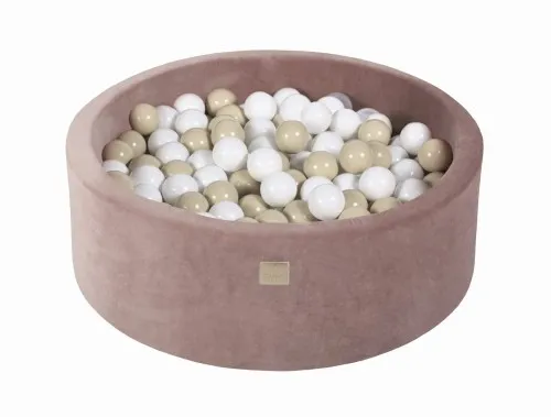 MeowBaby® Beige Beach Velvet Round Ball Pit + 200 balls MeowBaby® Beige Beach Velvet Round Ball Pit + 200 balls
