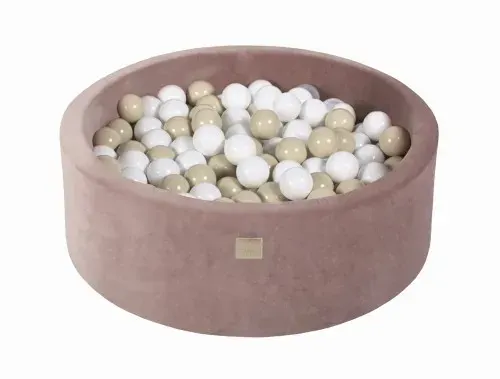 MeowBaby® Beige Beach Velvet Round Ball Pit + 200 balls