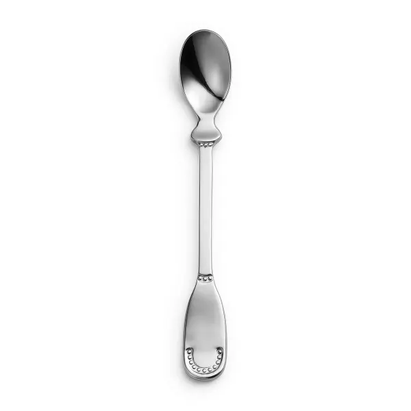 ELODIE - Anatomic Stainless Steel Feeding Spoon - Silver