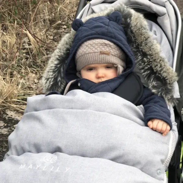 MAYLILY Luxury Winter Stroller Sleeping Bag (0-2) Beige 2