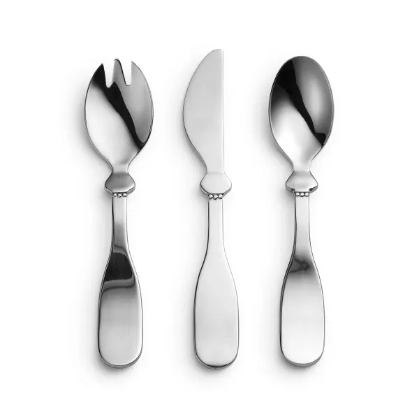 ELODIE - Children's Cutlery Set - Silver