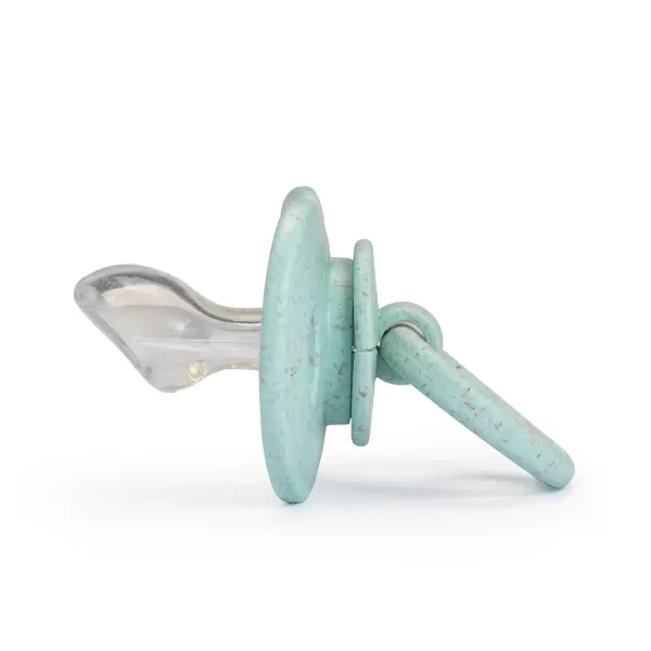 ELODIE - Bamboo Pacifier Orthodontic 3+ months - Aqua Turquoise- Silicone 2