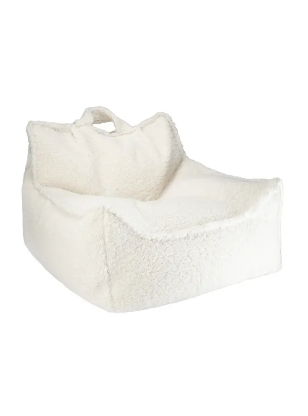 Wigiwama Beanbag Chair - Teddy Cream White Boucle