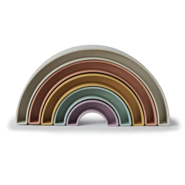 Mushie Rainbow Stacking Toy Tropical
