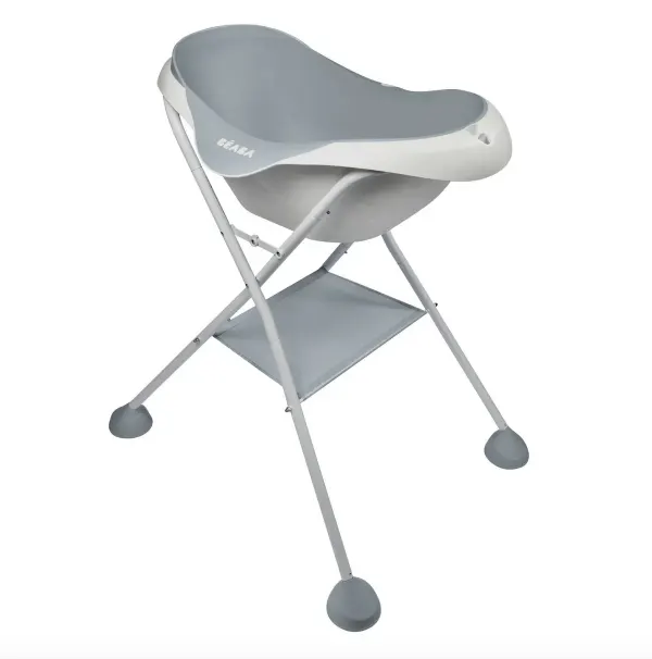 Beaba Camele' O Bath with Bath Stand -Light Grey