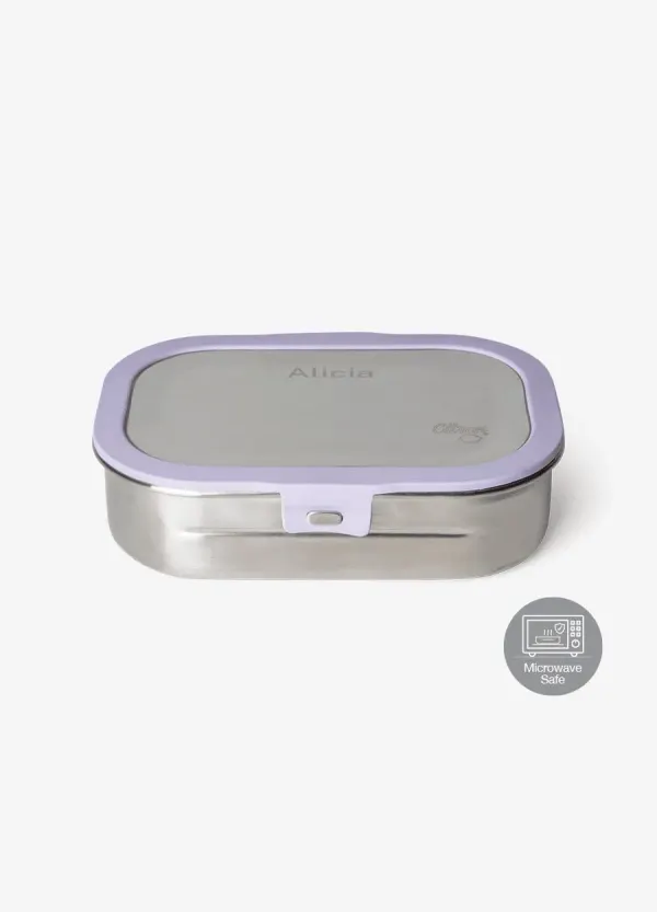 Citron Stainless Steel Lunchbox - 2 Compartment - Purple