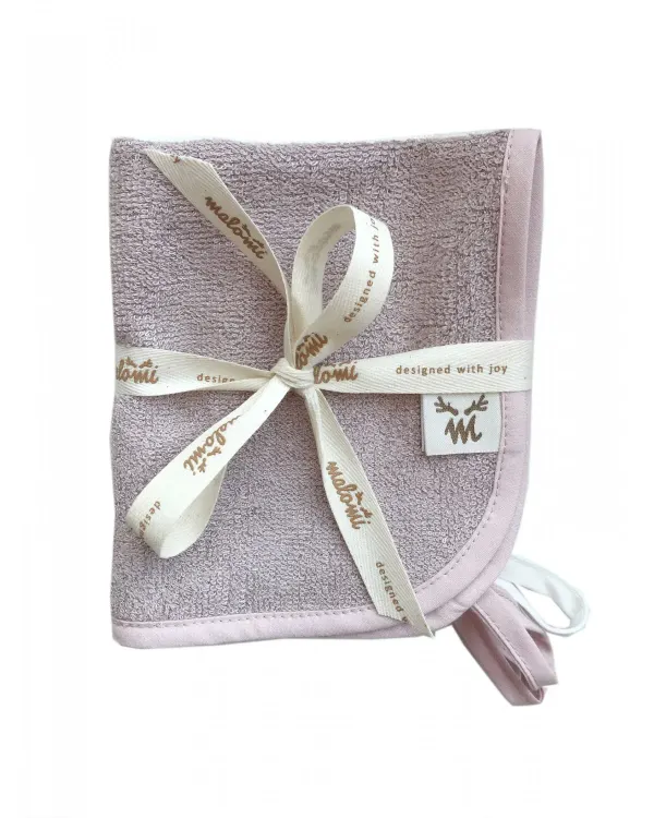Malomi Bamboo Set of 3 Washcloths - Dusty Pink