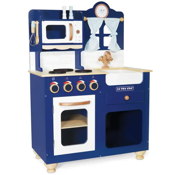 Oxford Kitchen with Microwave, Window, Clock & Utensils