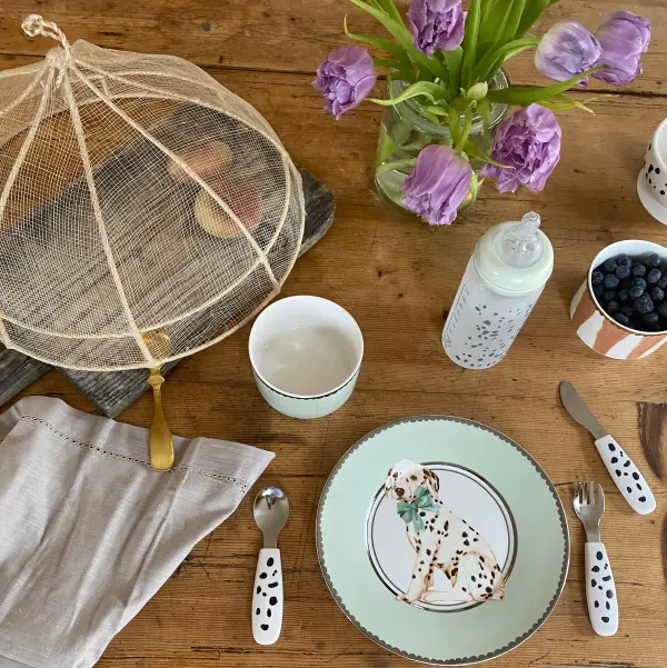ELODIE Glass Feeding Bottle - Dalmation Dots 2