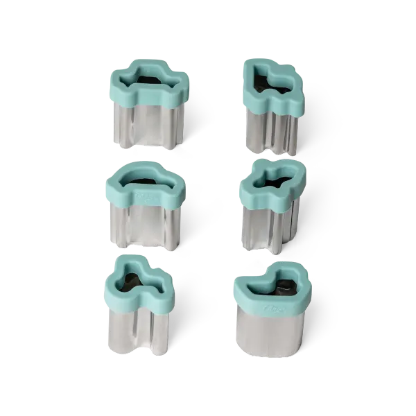 CITRON Mint Fruit/Veggie Cutters - (Set of 4) Car, Truck, Plane, Boat, Train