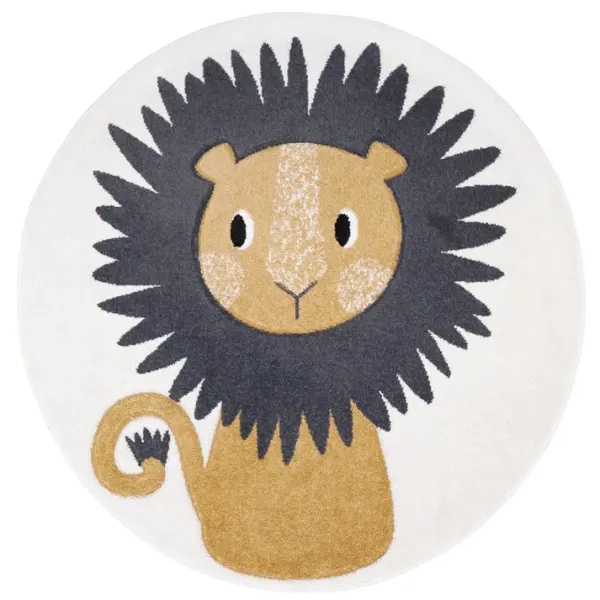 Nattiot Childrens Rug - Jaggo Little Lion - 120 cm diameter