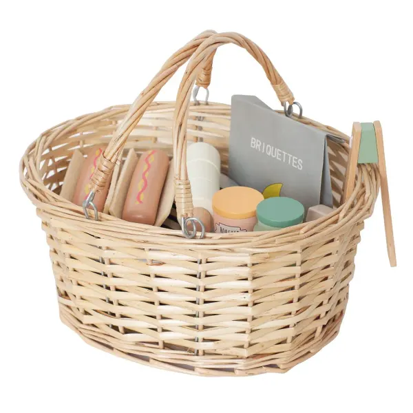 Jabadabado Wooden BBQ Set with Basket 2