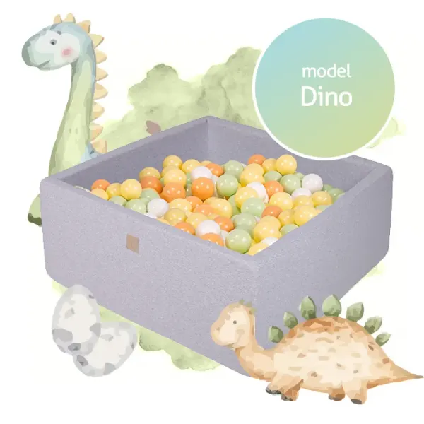 MeowBaby® Dinosaur Square Ball Pit + 250 balls