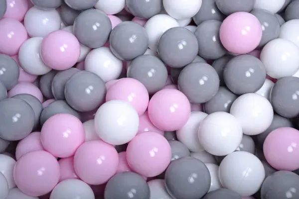 MeowBaby® Cotton Pink Cloud Round Ball Pit + 200 balls 2