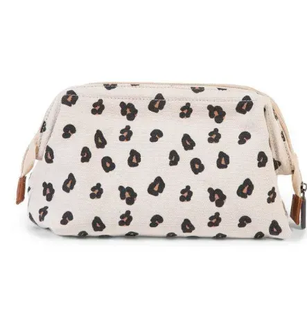 Childhome - Baby Necessities Toiletry Bag - Canvas Leopard 2