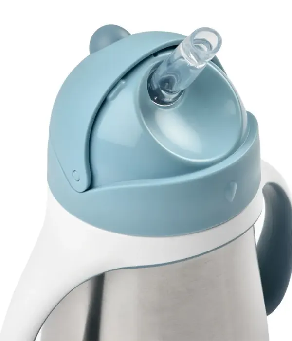 BEABA Stainless Steel Cup Straw 250ml - Blue 2