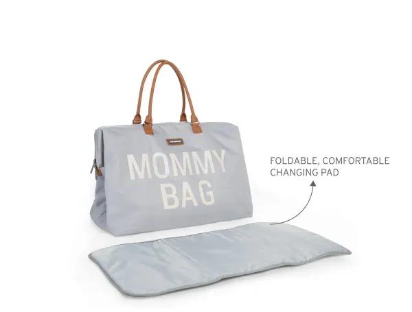 Childhome Mommy Bag Nursery Bag Grey with White Print 2