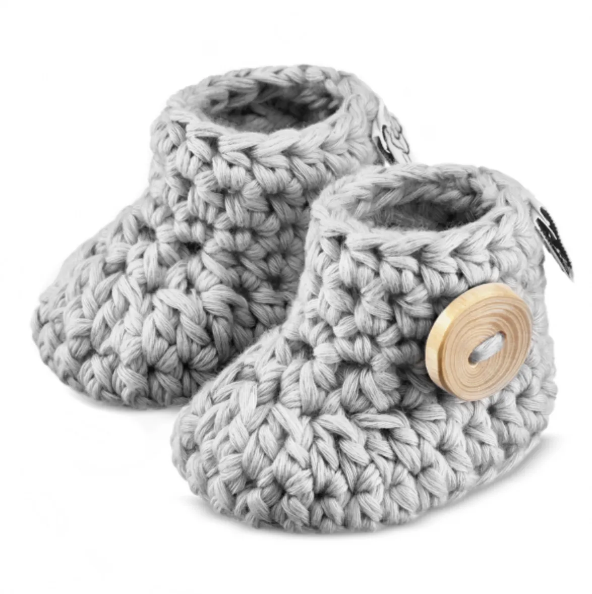 MAYLILY Baby Booties - Knitted Grey MAYLILY Baby Booties - Knitted Grey