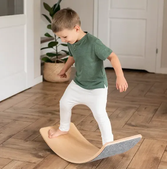 MeowBaby® Balance Board For Kids 80x30cm with Felt 2