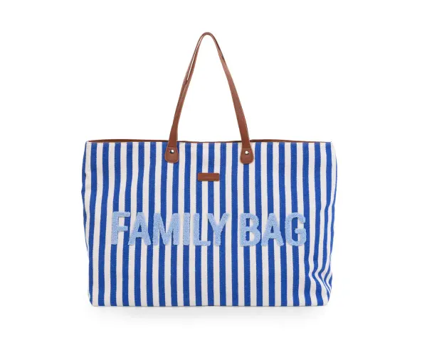 Childhome Family Nursery Bag Electric Blue Stripes