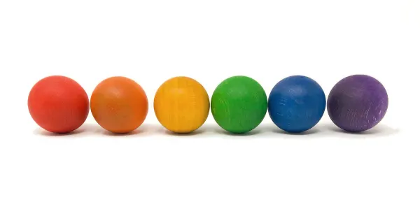 Grapat 6 Coloured Wooden Balls for Age 0+ months 2 Grapat 6 Coloured Wooden Balls for Age 0+ months 2