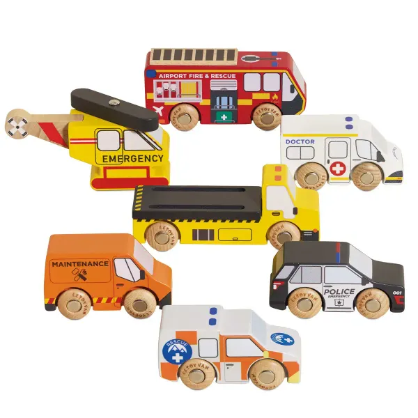 Emergency Helicopter & Rescue Set Cars