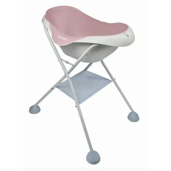 Beaba Camele' O Bath with Bath Stand - Old Pink